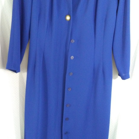 Chaus Vintage Blue Coat Dress - Picture 4 of 6